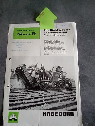 Hagedorn potato harvester - hagedorn,