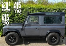 Defender 90 110 TD5 wing STICKERS Wing spare wheel cover Decal uk made x2 UJ uni