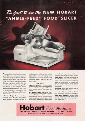 Vtg 1947 print - hobart, food