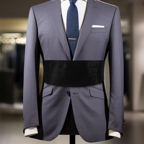 Men cummerbunds black suit - men's,