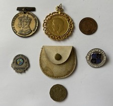Various Old Coins & Badges