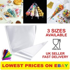 Clear Cellophane Cone Sweet