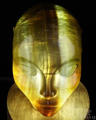 Fluorite hand carved elf - 4.1",
