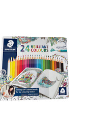 STAEDTLER Ergo Soft Coloured Pencils, Assorted Colours, Pack of 24 in Tin