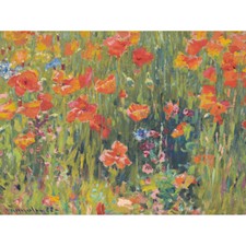 Vonnoh Robert William Poppies Canvas Art Print Poster