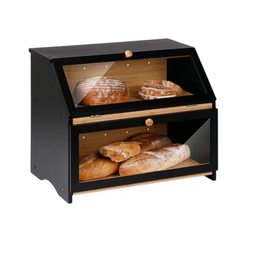 Tier bamboo bread bin large - bread,
