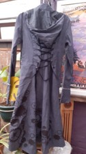 Steam Punk Victorian Gothic Coat. 32" Chest. Tailcoat Cuffed Sleeves. Laced back
