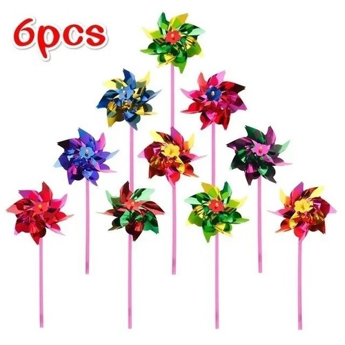 6pcs plastic windmill pinwheel - windmill,