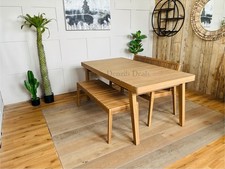 John Lewis Mona Garden Dining Table & Two Benches, FSC- Certified Acacia Wood