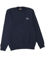 KAPPA Mens Sweatshirt Jumper Large Navy Blue Cotton AS07
