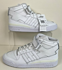 Adidas Original Forum Mid UK 8 Triple White Trainers EUR 42 New with Tags