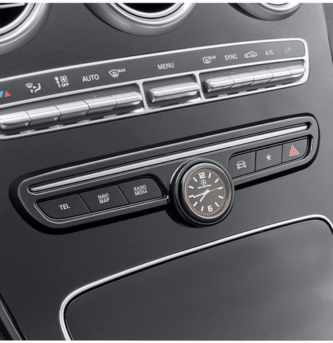 Dashboard clock trim black - clock,