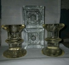 Two pairs of Scandinavian candle/tealight  holders. (939)