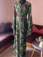 Green 10/25 Moroccan caftan  kaftan dress Jellaba takchita 2 piece 