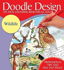 Doodle Design Colouring Book Pad - Wildlife by Holland Publishing Paperback The