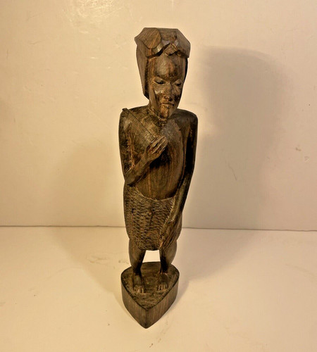 Vintage wood carved african - wood,