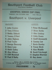 SOUTHPORT v LIVERPOOL, LSC FINAL TIE, 12th OCT 1976, BLUE SINGLE SHEET, MINT.