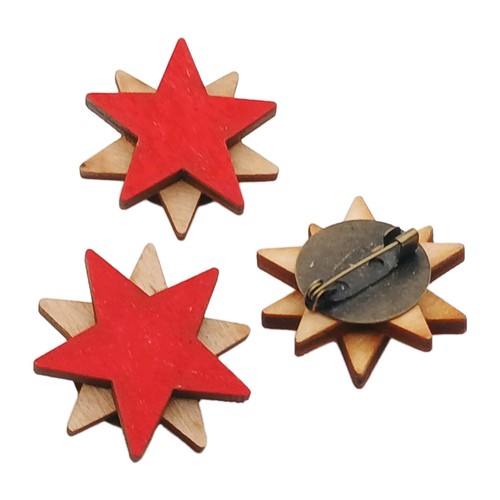 32mm handmade star brooch - 32mm,