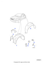 Jaguar Genuine Wheelarch Liner Spare Part Fits X-Type 2001-2010 Classic C2S48128
