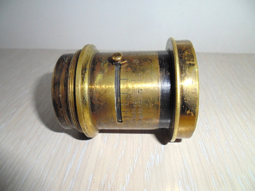 Antique brass lens large - antique,