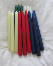 10 inch Coloured Dinner/ Taper Candles in pack of 9