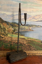 A LARGE 56cm TALL RUSHLIGHT CANDLE HOLDER RUSH LIGHT RUSHNIP 18TH CENTURY  #L1