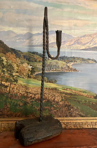 Large 56cm tall rushlight - a,