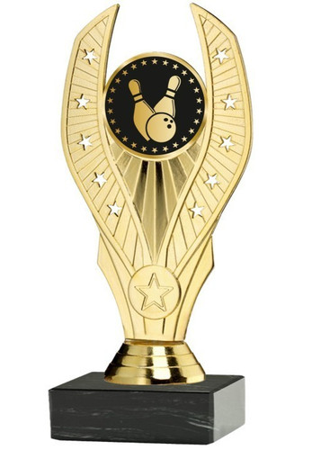 Ten pin bowling gold wings - ten,