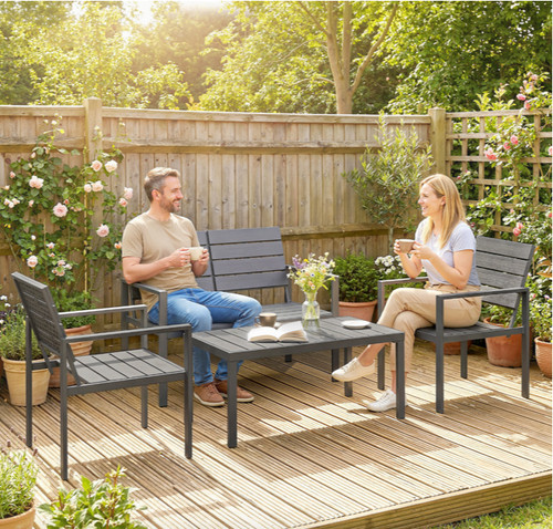 Metal garden furniture set - garden,