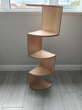 Oak colour corner shelf - -, used
