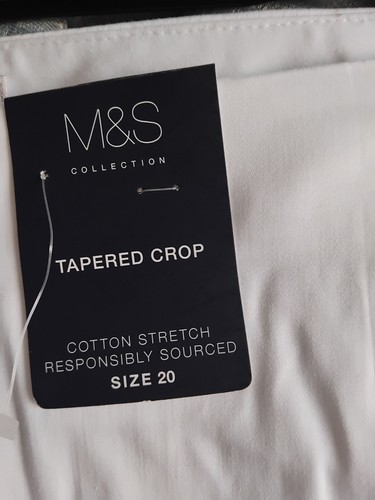 Nwt cropped stretch white - m&s,