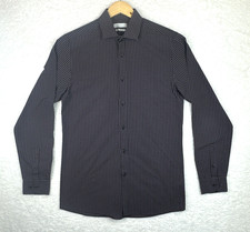 Red Herring Shirt Men's UK Size S Purple Check Slim Fit Long Sleeve Wing Collar