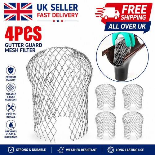 4pcs metal mesh - 4pcs, gutter