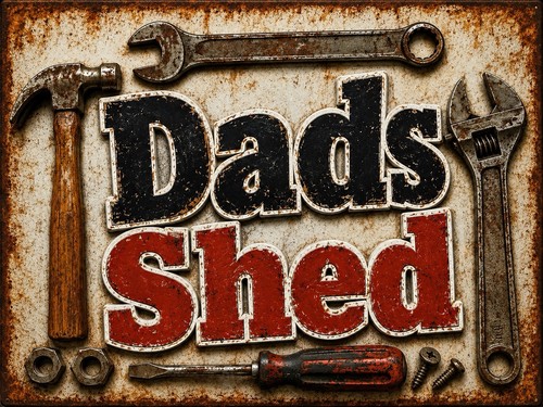 Dad shed large rustic - shed,