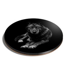 Round MDF Coaster Calm Black
