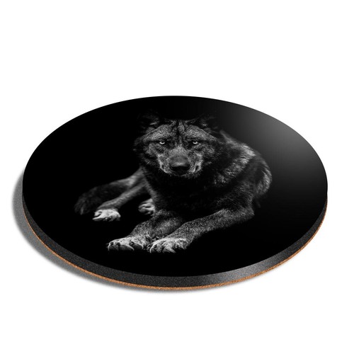 Round mdf coaster calm black - round,