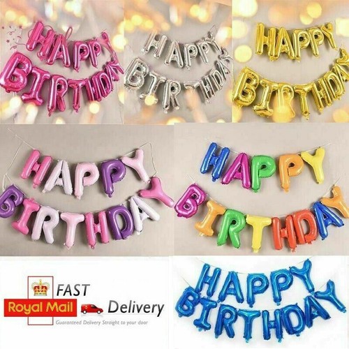 Happy birthday balloons banner - happy,