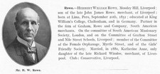 Herbert William Rowe of