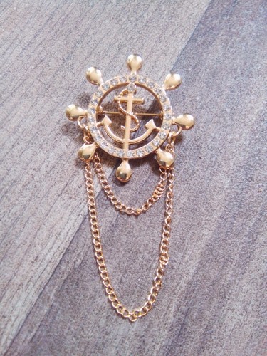 Vintage nautical anchor gold - vintage,