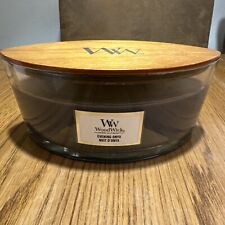 Woodwick Hearthwick Evening Onyx Scented Ellipse Crackle Candle