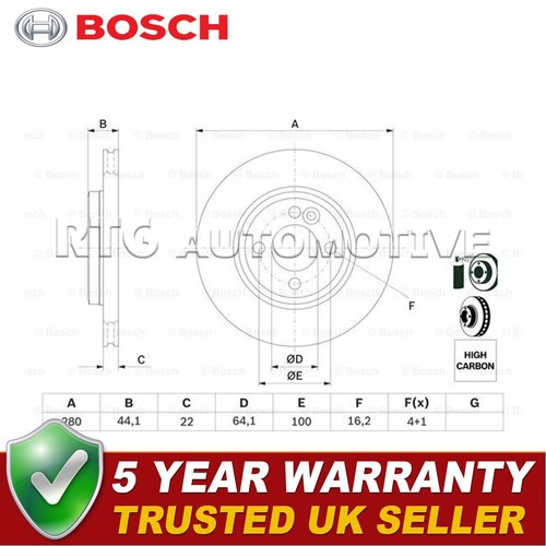Bosch front brake disc fits - brake,