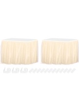 2 Pack 6ft Champagne Tulle