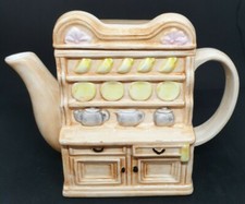 Novelty Tea pot Vintage Kitchen Welsh Dresser Style/Shaped-Yellow Dishes-Loved