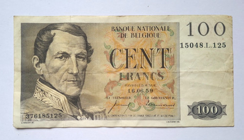 Belgique belgium billet 100 - belgique,
