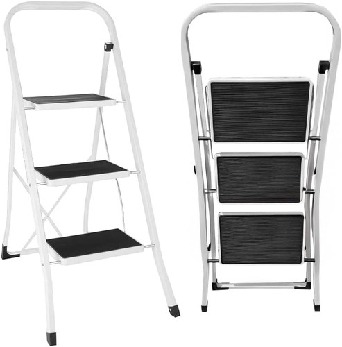 Foldable step steel ladder - foldable, 3
