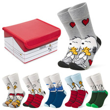 Peanuts Womens Snoopy Socks 6 Pack Multipack Breathable Comfy Accessories Gift