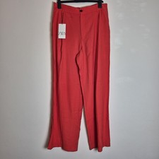 Zara Size L Red Wide Leg