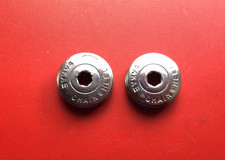 VINTAGE PAIR OF SR SAKAE CHROME COTTERLESS CHAINSET DUST CAPS/COVERS,IN EXC COND