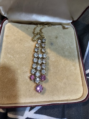 Vintage style gold tone pink - vintage,