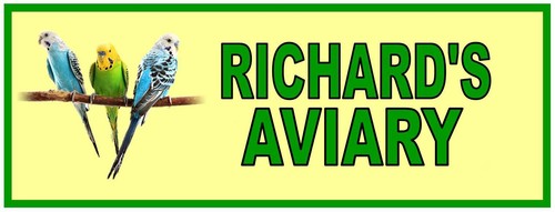 Aviary sign budgie - sign, garden
